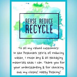 ✨To All My Valued Customers: I Reuse Any & All Packaging Materials That I Can✨